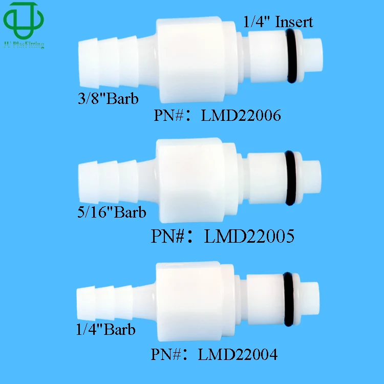 Acetal Quick Shut Off Valved Hose Connector Barbed Tube Fitting Plastic Female/Male Air Water Quick Disconnect Tube Coupling