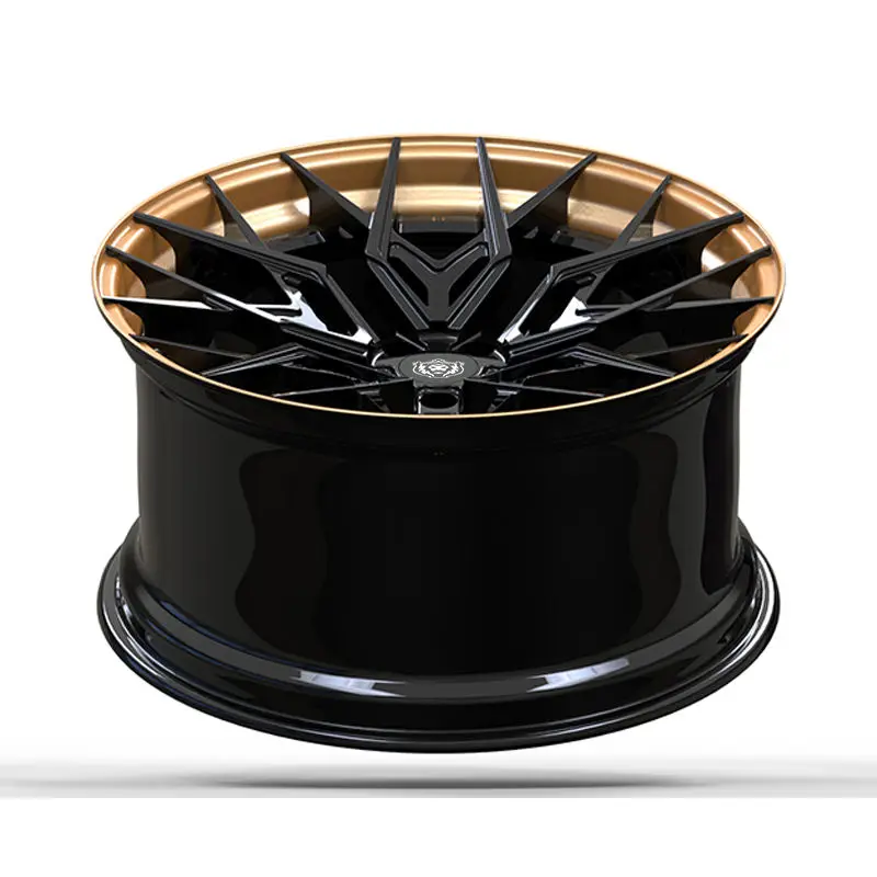 2023 fashion black gold color two-tone car rims everysize forged luxury aluminum alloy wheels for toyota corolla