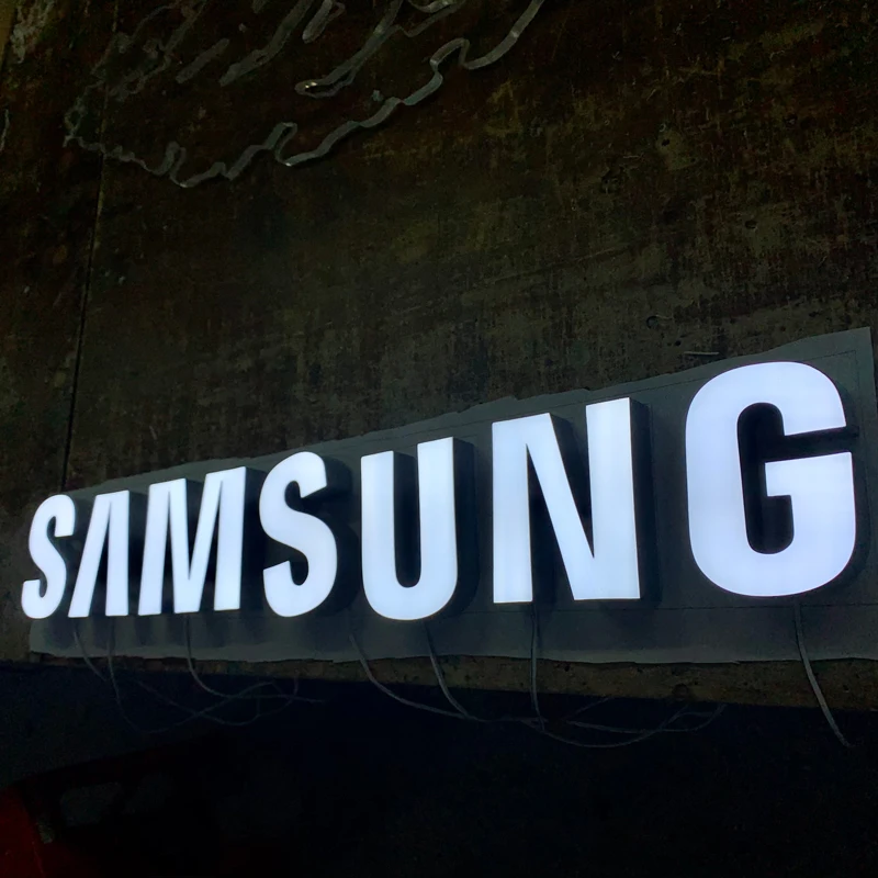 2022 New Arrival Rose Gold Channel Letter Sign LED Soild Acrylic Back Lit Sign for Business Signs logo Outdoor