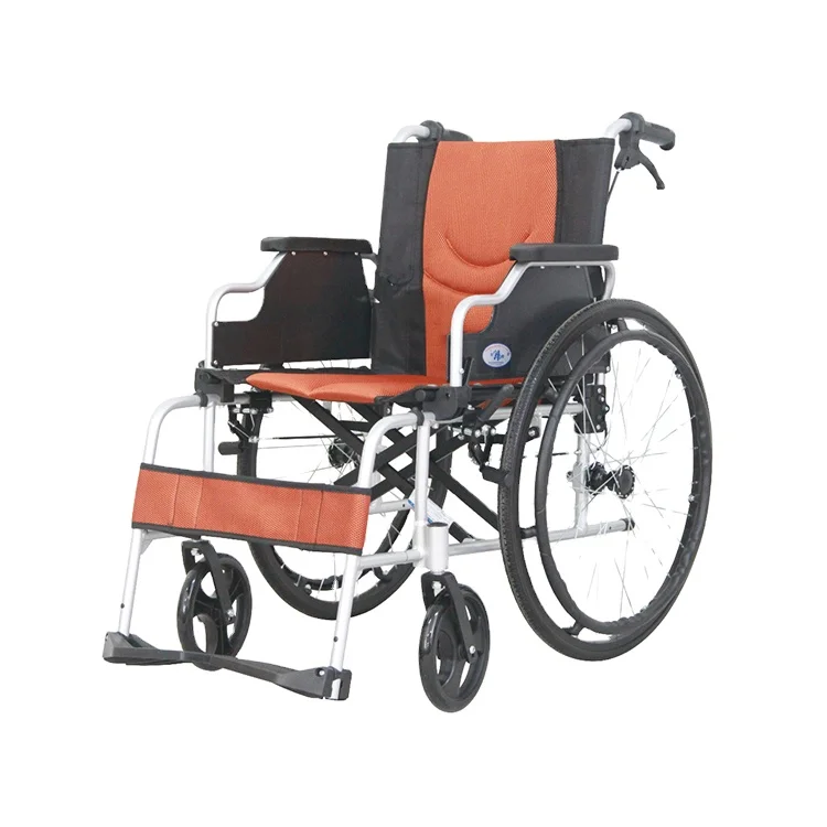 Kaiyang KY868LFJ-A lightweight Foldable detachable footrest manual Wheel chair flip up PU armrest Aluminum manual Wheelchairs