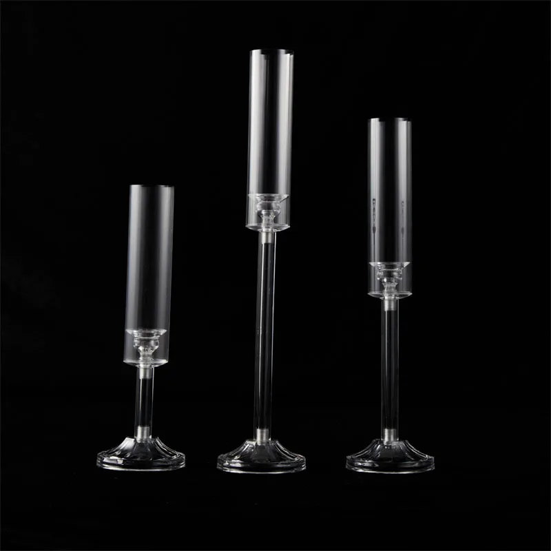 Wholesale crystal  Candle holder wedding candelabra centerpieces Pillar Candles