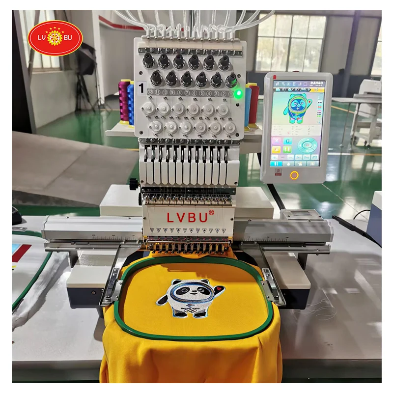 LVBU-1201 Single Head 12 Needle Sewing And Embroidery Computerized Machine With Software