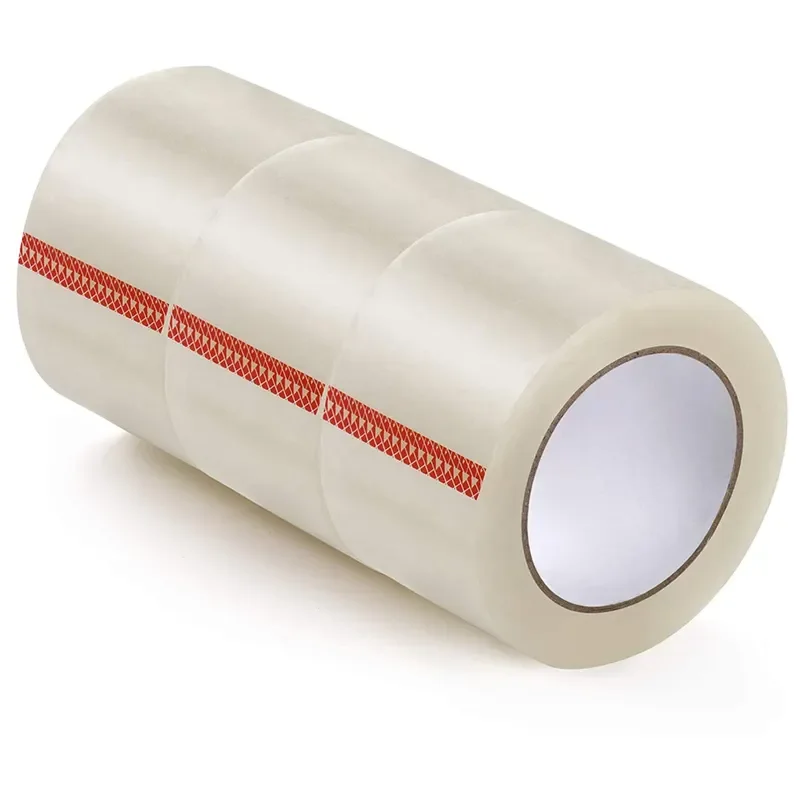 Pack of 6 branded custom super transparent opp shipping tape clear packing tape bopp tape jumbo roll  for sealing cartons box