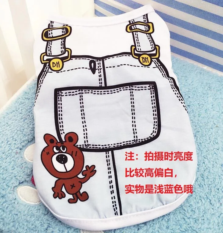 Dog Vest Cartoon Shirt Summer Small Dog Clothes Dog T Shirt Puppy Vest Terrier Pet Clothes Pet Clothes