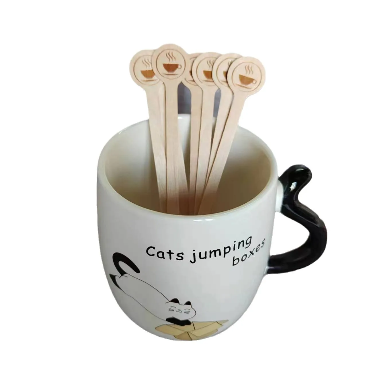 Eco-Friendly Disposable Bamboo Coffee Stirrers round Wood Coffee Stir Sticks for Camping for Outdoor Tableware & Dinnerware