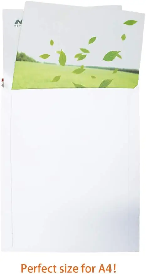 50 Pack 9X12 Inch Self-Seal CD Photo Document Mailers Stay Flat White Cardboard Envelopes with Do Not Bend Sticker Mailing  Bags