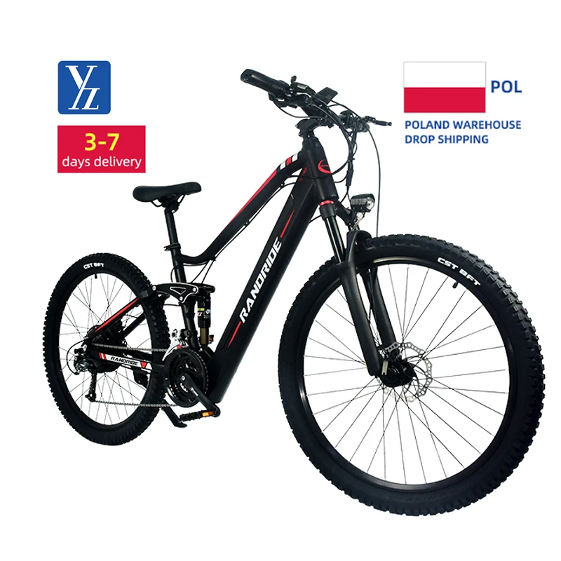 48v 250W 350W 500W 750W 1000W electric sports bike battery 27.5*2.4 inch ebike e bicycle electric bike 27 speed full suspension
