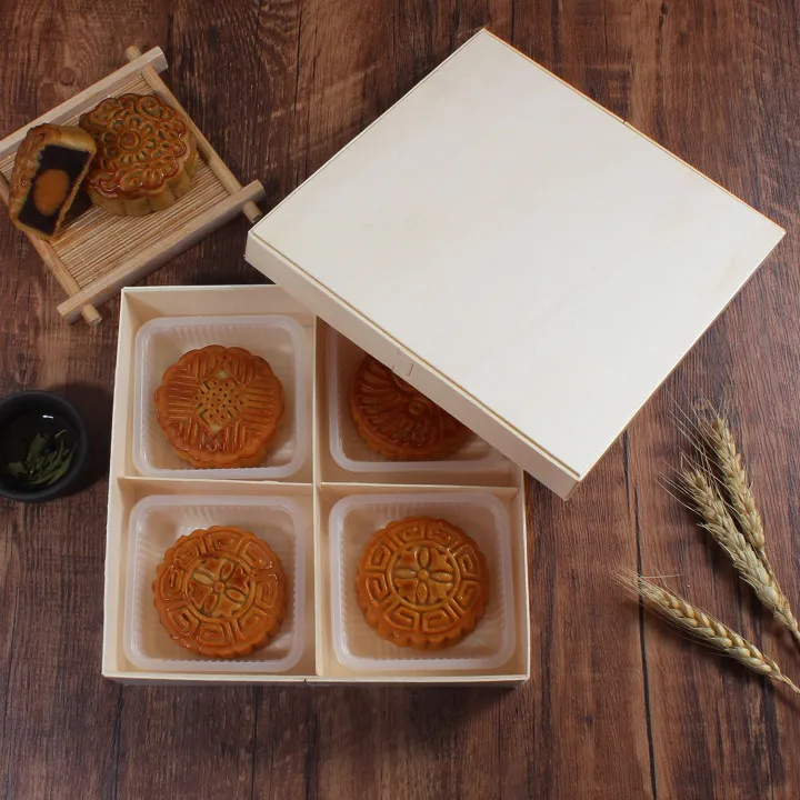 High Quality Disposable Sweet Green Rice Ball Muffin Mooncake Chocolate Pastry Dessert Gift Box Packaging With the Hand Gift Box