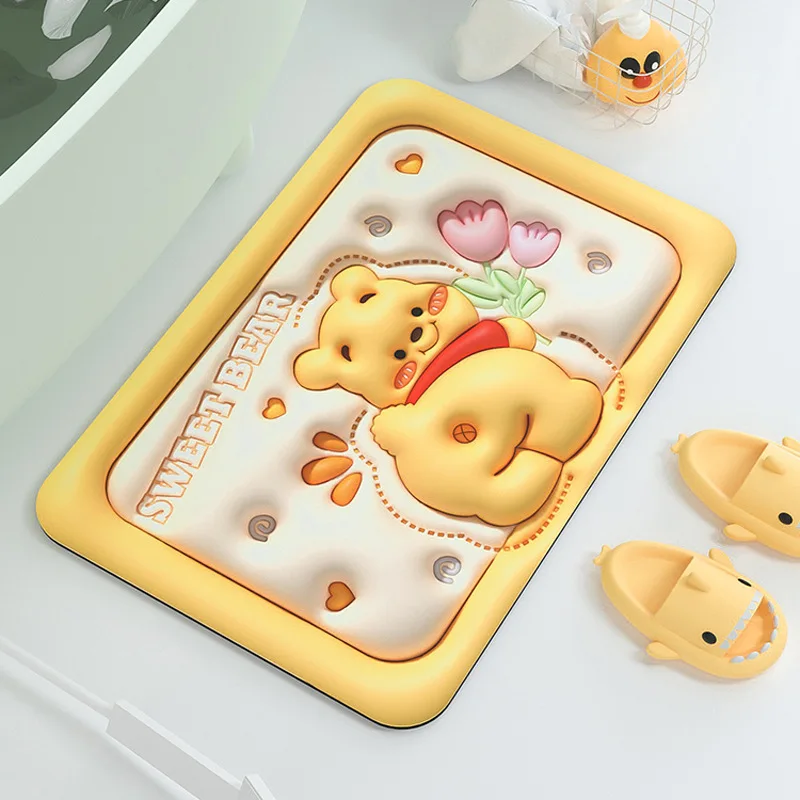 3d 5d Bathroom Rugs Mats Water Absorbent Non-slip Mat Used In Bathroom Shower Room Diatomite Bath Mat