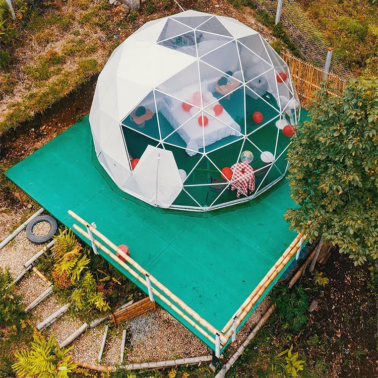 Luxury Hotel Tent House Dome Tent Manufacture Wholesale PVC Dome Glamping Geodesic Dome Tent for Camping