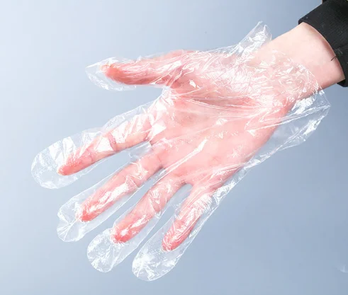 
Manufacturer blue food transparent disposable cpe pe gloves 