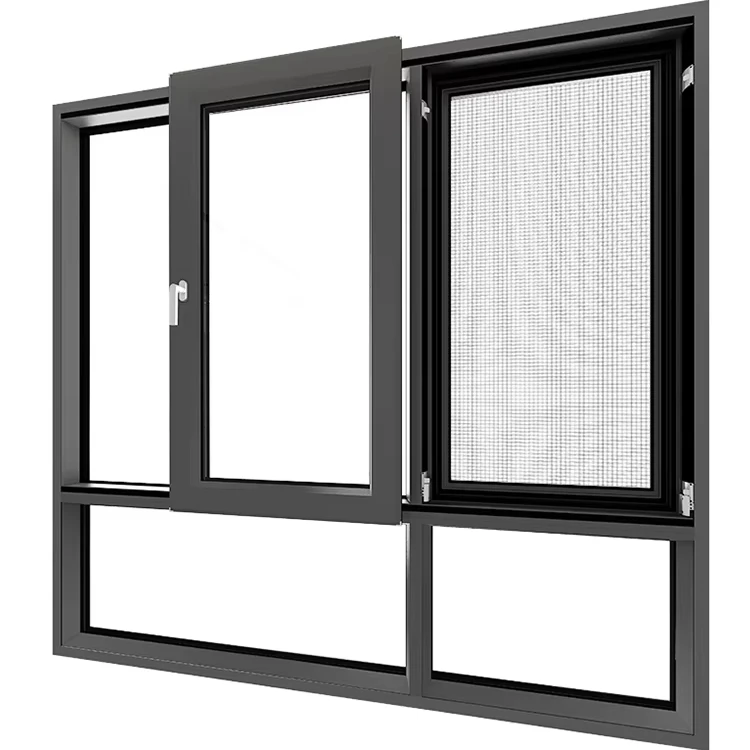 Windows Prices Screen Louver Horizontal Aluminum Aluminum Alloy House Building Aluminum Window Modern in Morocco Sliding Folding