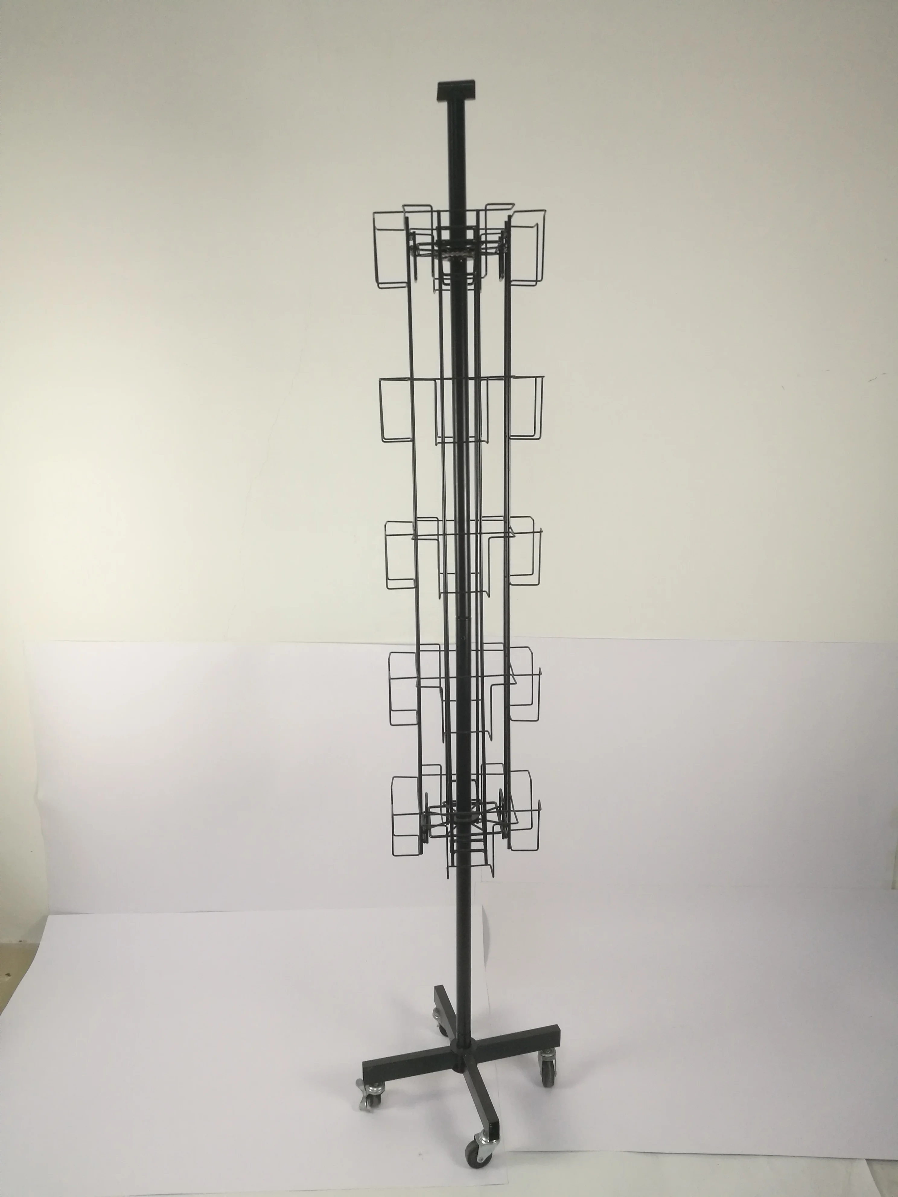 20 Pockets Rotating  Postcard Brochure  Gift Greeting Card Stand Display