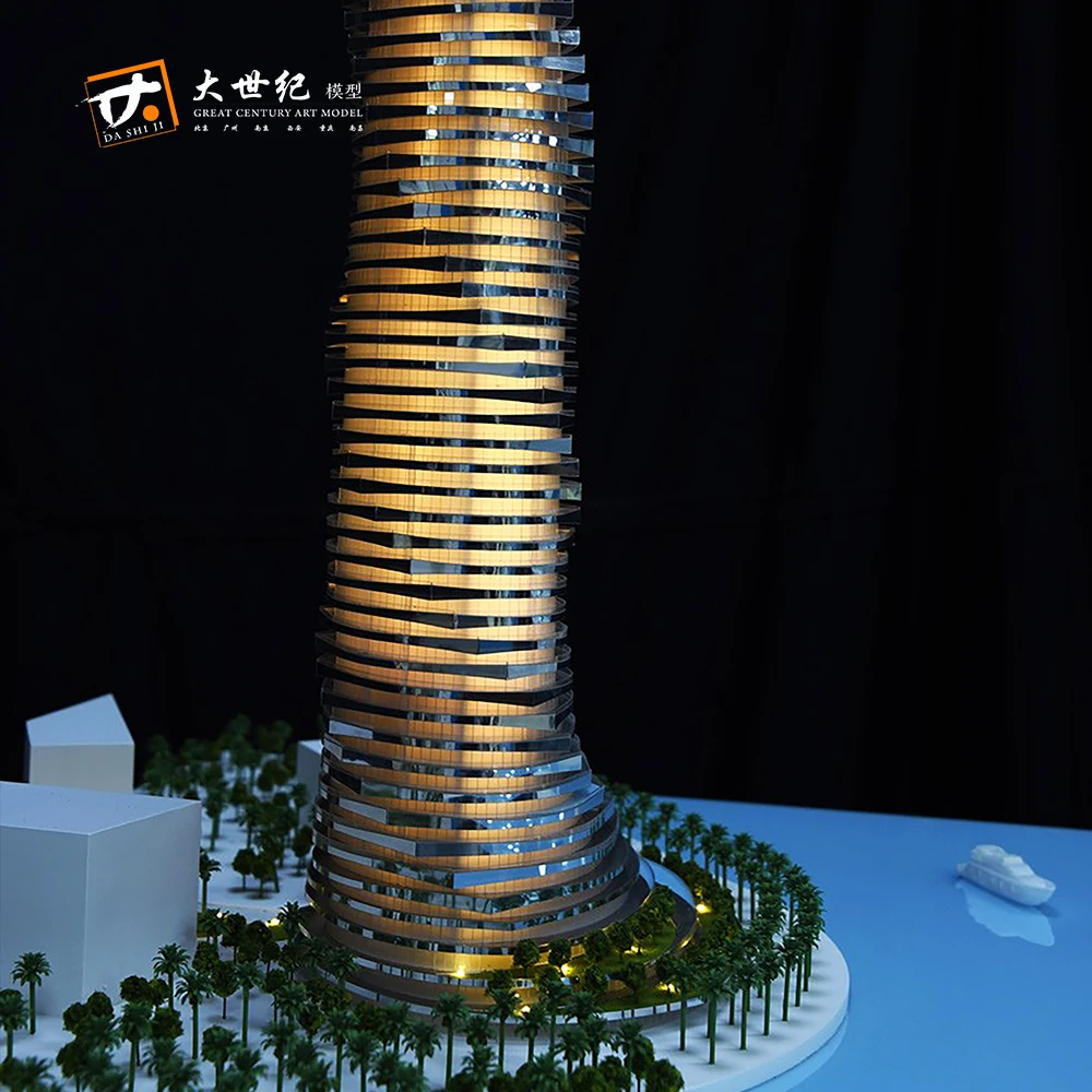 
UAE tower and building property 3d model plastic model 