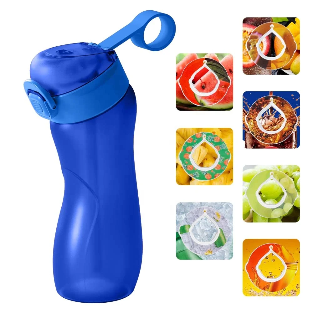 550ml Tritan Leak-proof Sports Scented Flavored Water Bottle with Flavor Pods BPA free