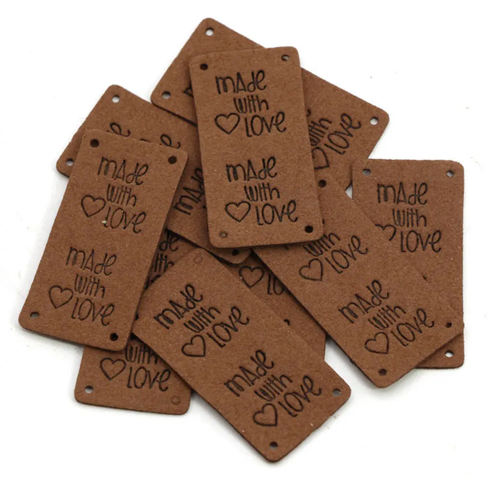 High Quality Garment Leather Patch Label Custom Logo Suede Soft Leather Patch Label Wholesale Cloth Luggage Leather Tag For Bag