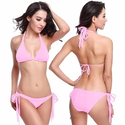 Bikinis Woman Swimwear Wholesale New Arrivals Bikini 2021 Set Fashion Cheap Sexy Beige Bikini
