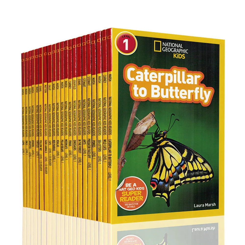 25 книг/комплект Национального географического уровня 1 место по объему запаса детской оригинальный английский детский научный картинками детские