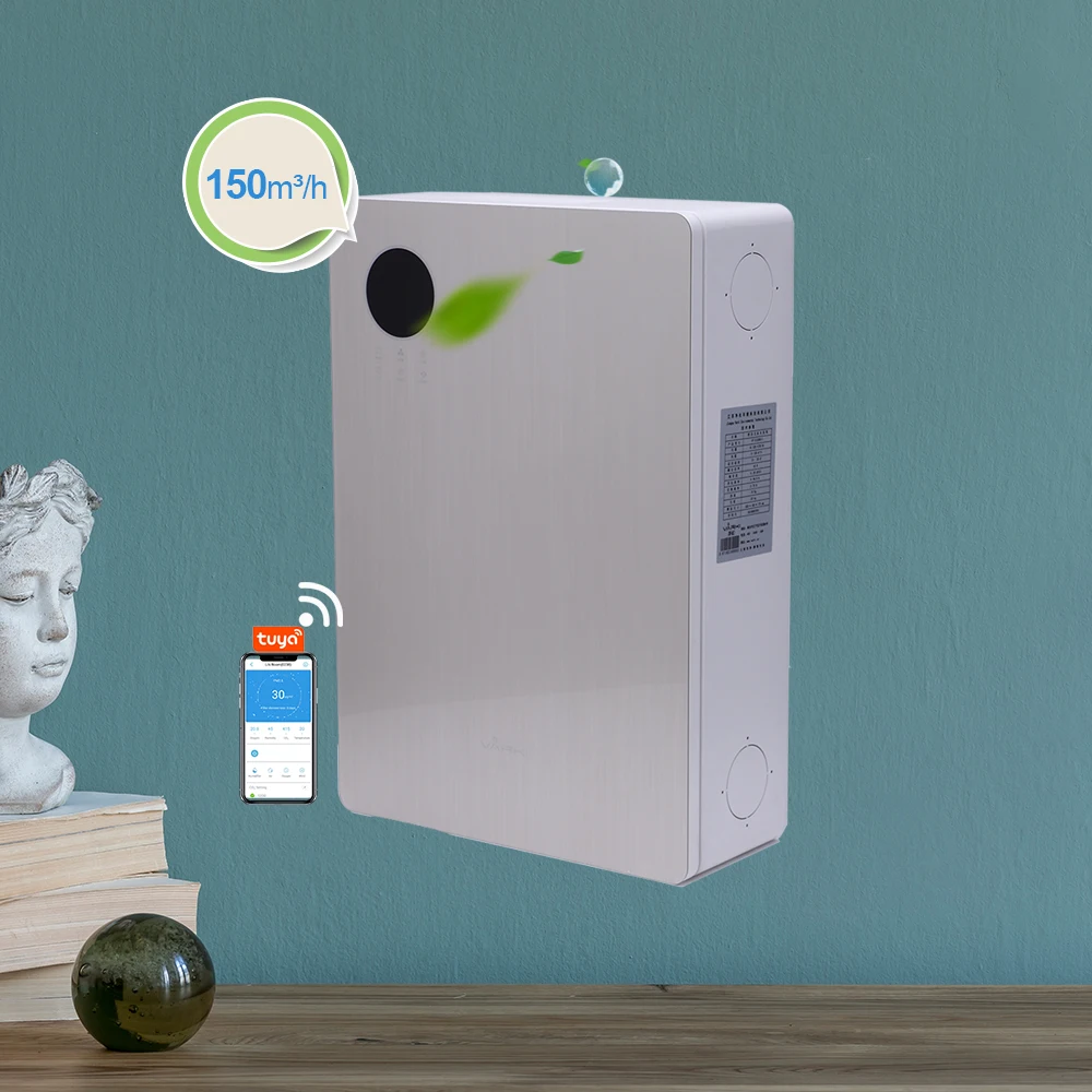 Filtrate PM2.5 Wall Mounted pressure positive ventilation ERV/HRV single room hepa12