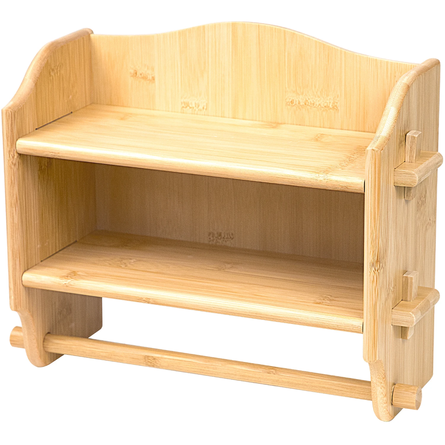 Настенный бамбуковый держатель для бумажных полотенец 2-ярусная стойка специй кухни