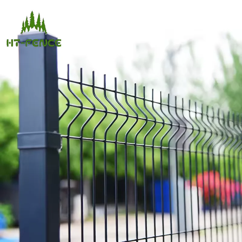 HT-FENCE топ продаж 3D изогнутый сварной забор из проволочной сетки железный садовый забор