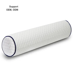 Wholesale Cervical Neck Roll Pillow Cylinder Round Cushion Bolster Support For Sleeping Orthopedic Pillow with White Pillowcase