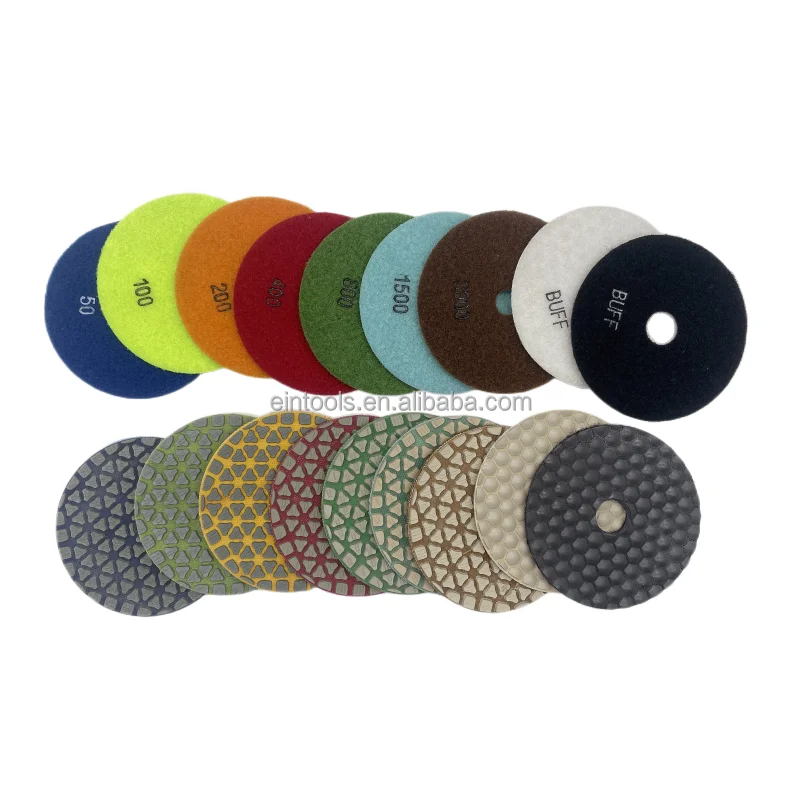 4 Inch Wet and Dry  Polishing Pads for Marble Granite Polishing
