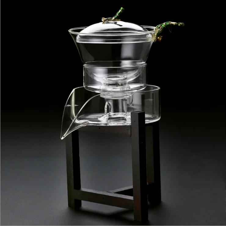 Creative office reception automatic Kungfu teapot household lazy man creativeglass tea set