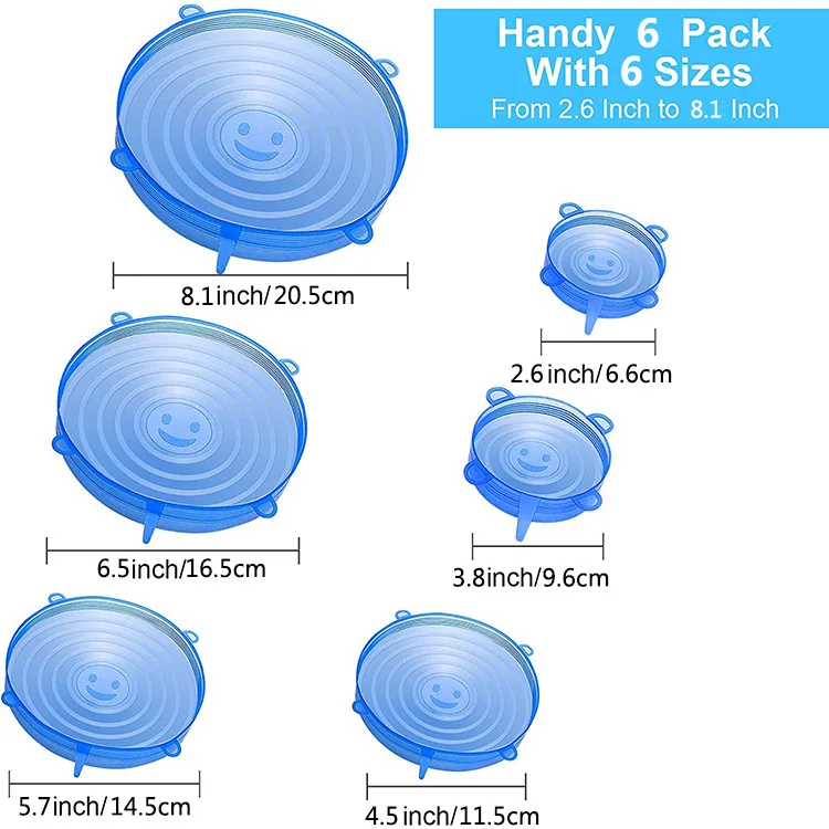 Various Size Food Cover Stretch Customized Logo Cups Personal Care Universal Kitchen Silicone Lids Provided Freely