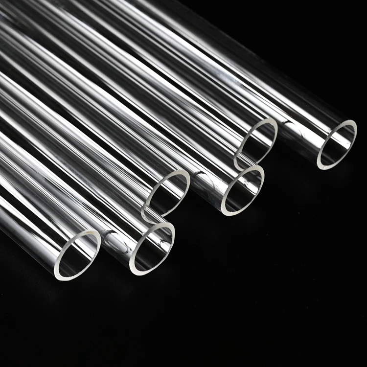 SUCCESS Clear Quartz Tubing Customized Both ends Open Quartz Heat Resistant Glass Pipe