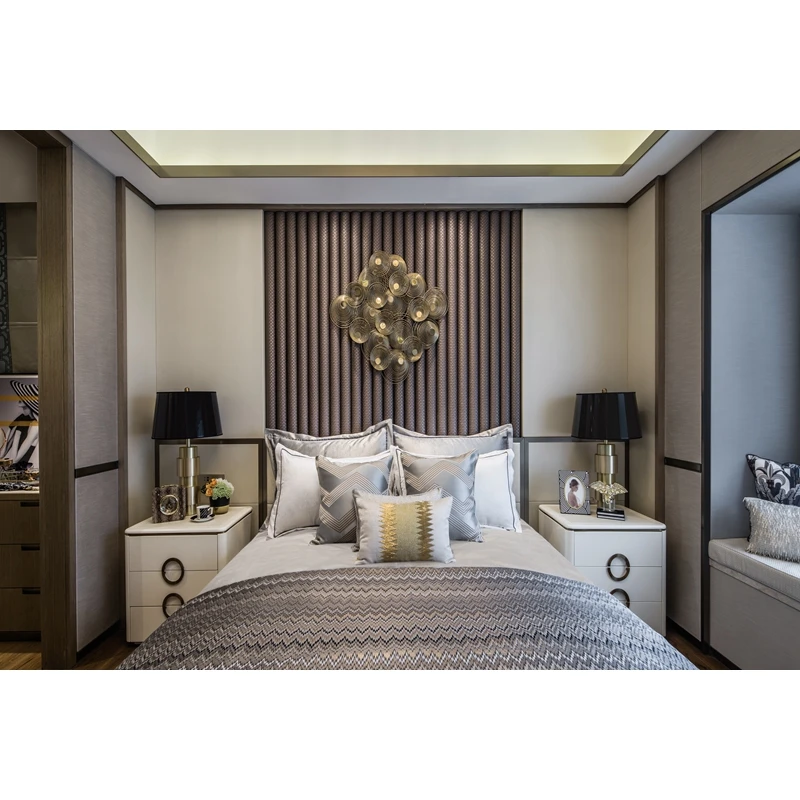 Classical Luxury Solid Wood Villa Bedroom Furniture Design