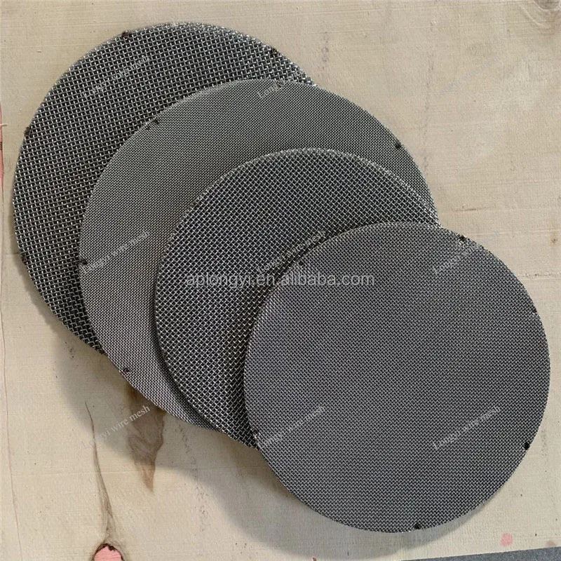 Mulit layers stainless steel wire mesh round filter 80mm diameter metal discs