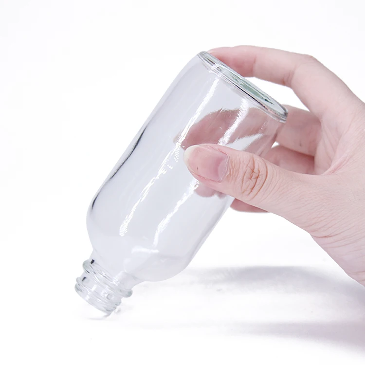 16oz Glass Clear  Essential Oil Bottle  And 30 ml 50ml 100ml 500ml Glass Massage Pipette Refillable Dropper Bottle