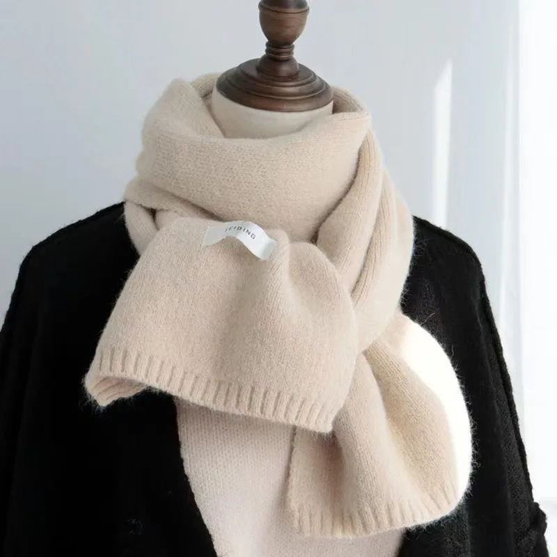 custom new arrivals winter cardigan knitted scarf pure cashmere wool blend cashmere scarf for women