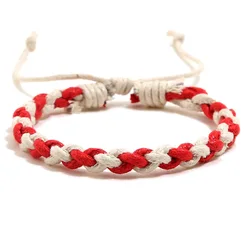 New colored wax line couples hand rope national style simple leisure student hand-woven bracelets