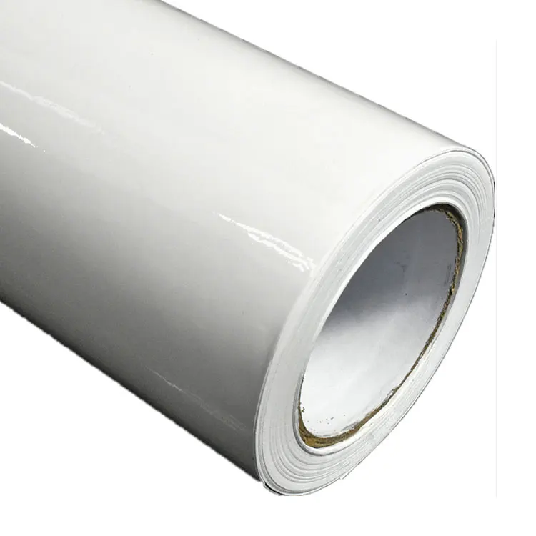170gsm PVC Self-Adhesive Vinyl Sticker Roll Matt White Solvent Printing Wrap PET Fabric with Permanent Glue