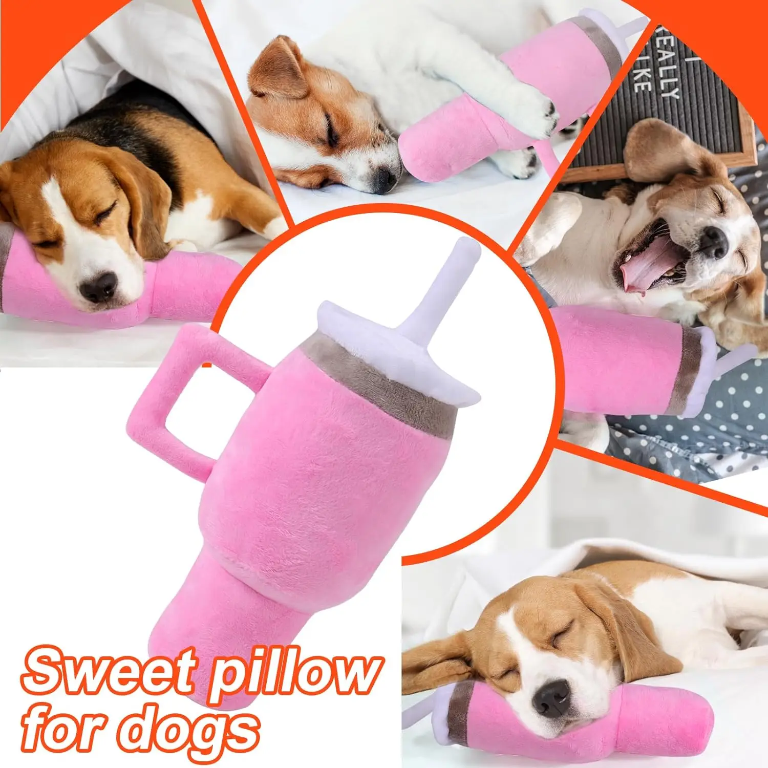 Cute Squeaky Dog Toys Cup Soft Tumbler Funny Dog Toys for Aggressive Chewers Safety Design Dog Toys Exercise and Accompany