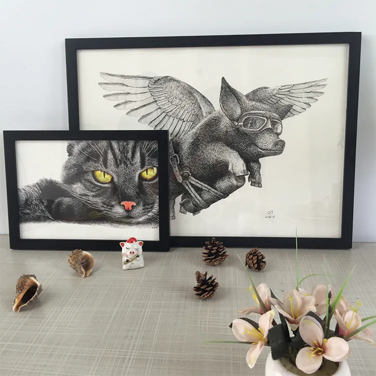 High Quality Cheap Customized  Wall Picture Antique Handmade Mini Wooden Photo Frame