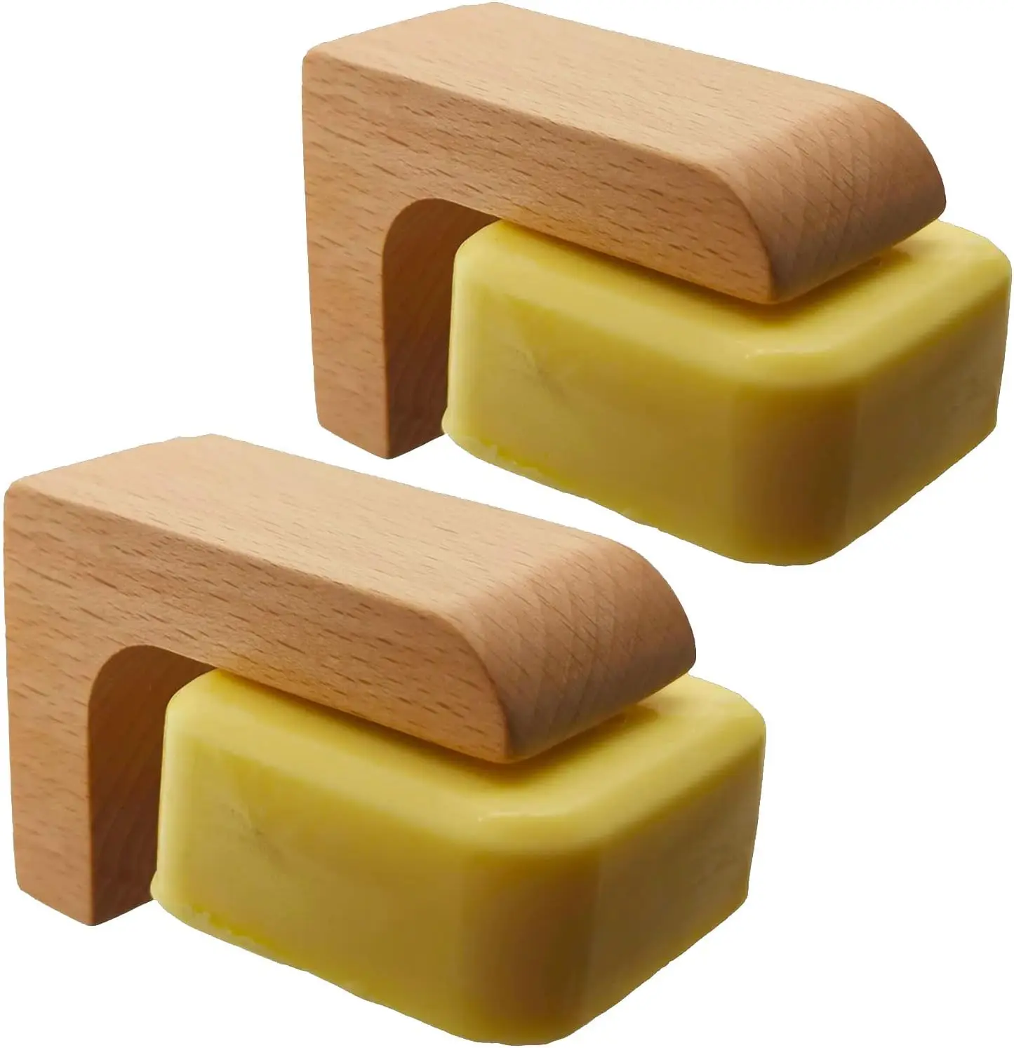2 sets Wood Magnetic Bar Soap Holder for Shower Wall Magnet Air Dry Soap Saver Self Draining