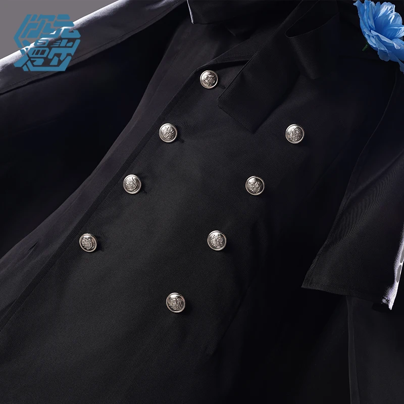 Anime Black Butler Cosplay Ciel Phantomhive Funeral dress Kuroshitsuji Black Uniform Outfit Halloween carnival costume