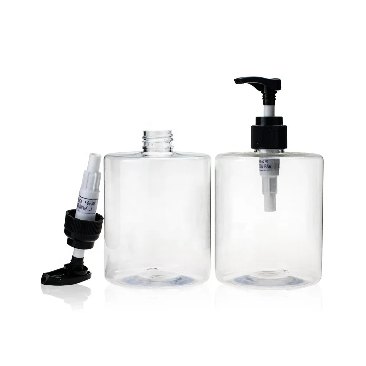 hot sale item 450ml  pet plastic hand sanitizer bottle transparent pump bottle for gel