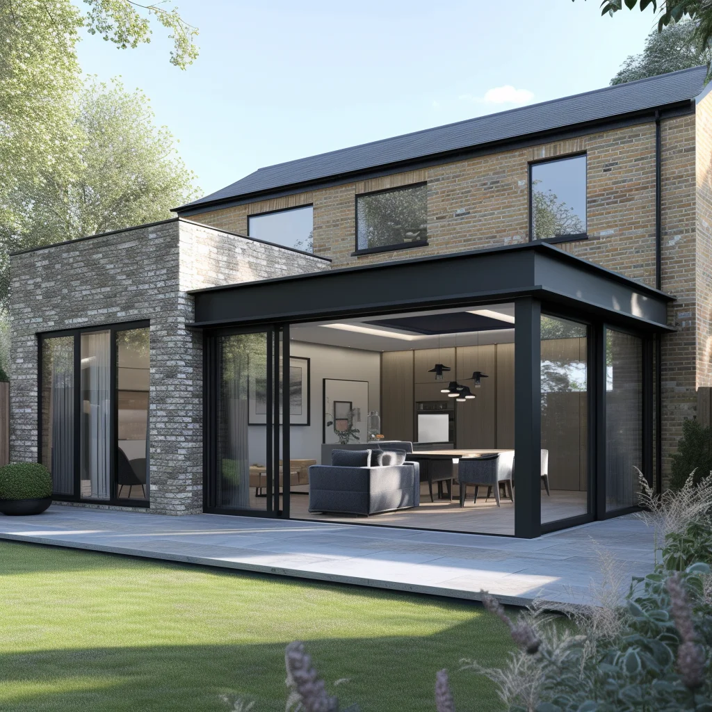 Beigeman Balcony Large glass panoramic picture window Guardrail design sliding window Thermal break house sliding window