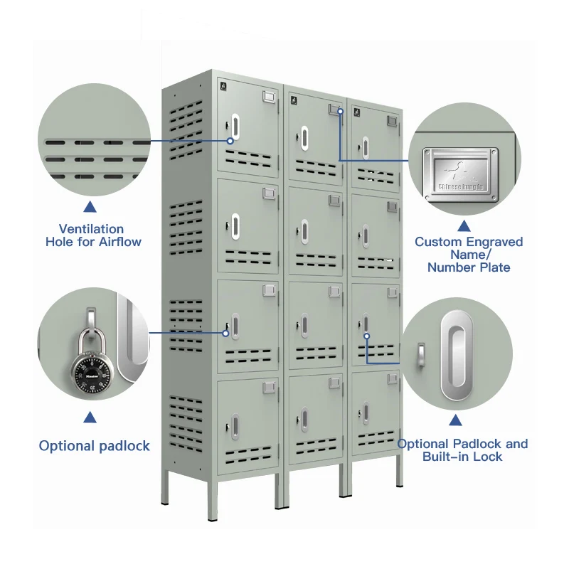 Современный прочный водонепроницаемый шкаф для хранения деревянный окрашенный 6 дверьми сотрудников шкафчик школьные шкафчики