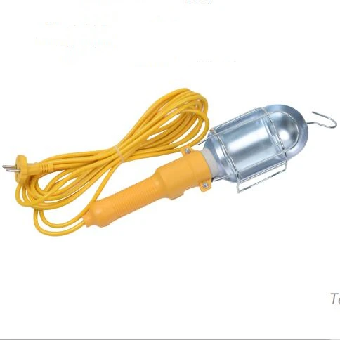 
European Type and USA Type 230V 60W Plastic Hand Lamp with Switch 
