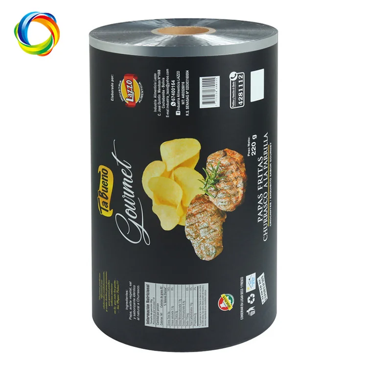 Aluminum Foil Moisture-Proof Automatic Packaging Multi-Layer Composite Color Printing Potato Chips Packaging Plastic Film Roll