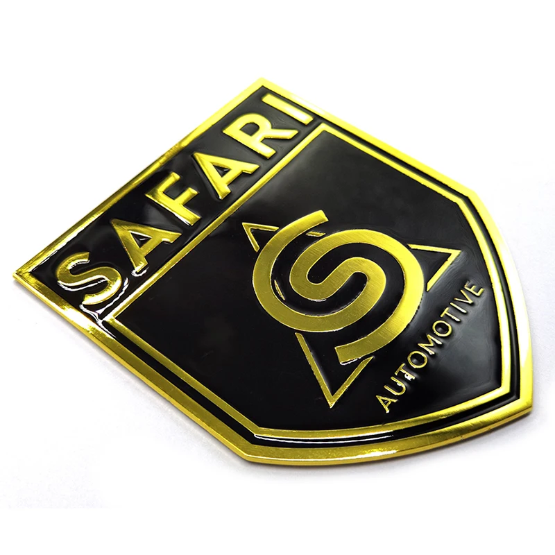 Штамп с металлическим логотипом на