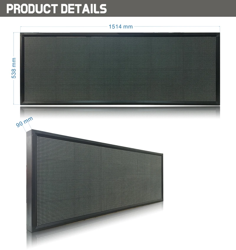 Jhering indoor P7.62 two-color 42 inch screen rolling electronic billboard led panel display