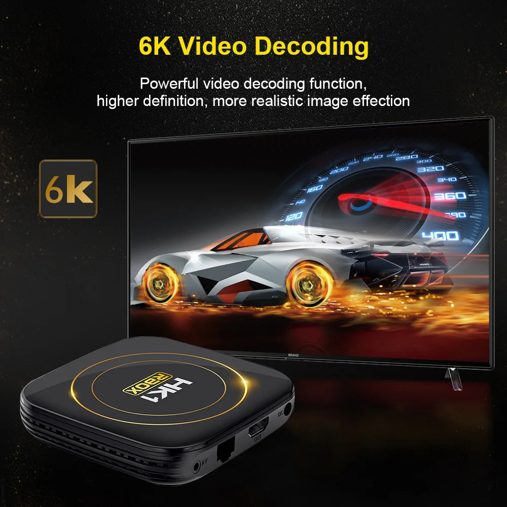 Hk1 rbox h8s TV box H618 Android 12.0 4GB/64GB HD Dual frequency  WIFI BT4 TV box stick