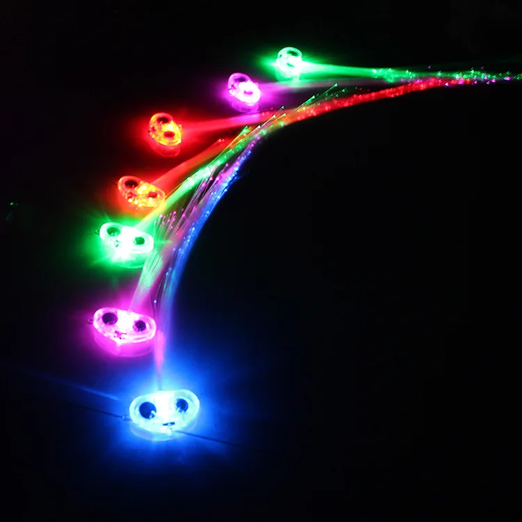 Hstyle LED Light Up Hair Clips Glow in the Dark Party Supplies Bar Dancing Hairpin Hair Accessories Girls Braid Extension Clips