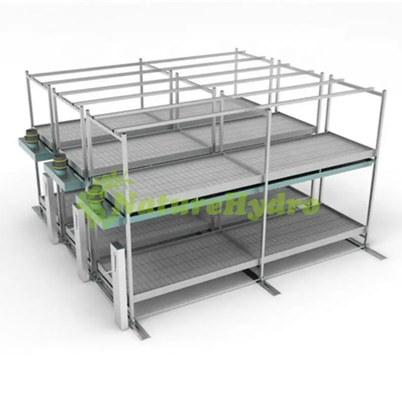 USA Agriculture Hydroponic Growing Racks Metal Rolling Table for Vertical Farming